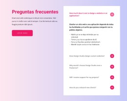 Bloque De Preguntas Frecuentes Plantilla Html Básica Con CSS