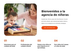 HTML Adaptable Para Bienvenidos A La Agencia De Niñeras