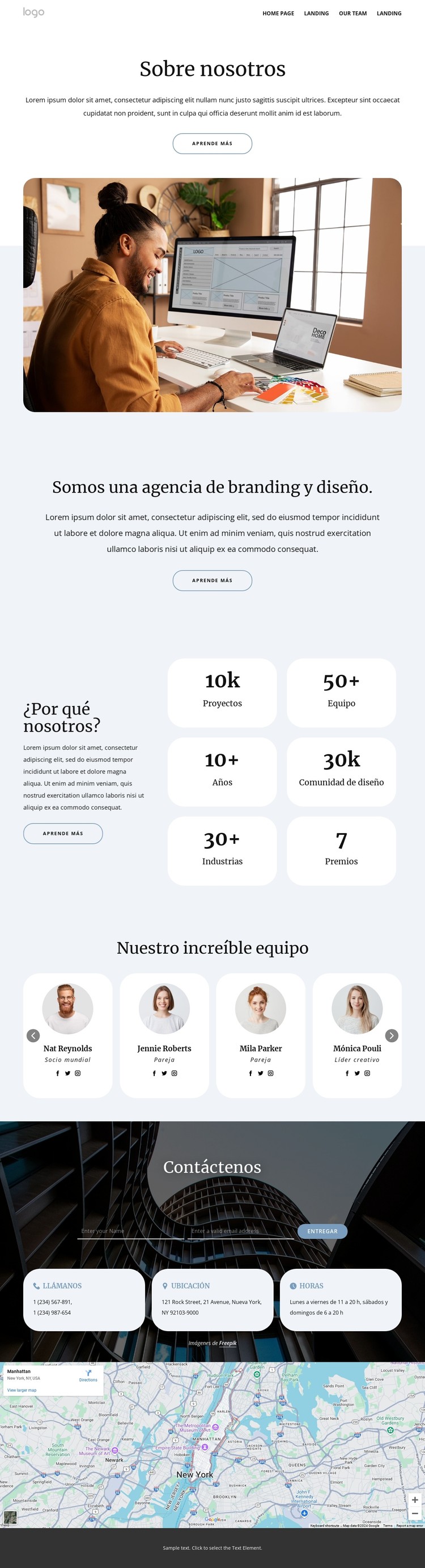 Acerca de la agencia de diseño Plantilla CSS