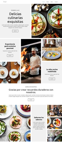 Diseño HTML Para Unforgettable Flavors