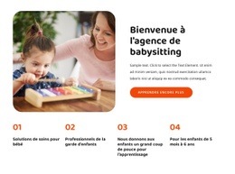 Bienvenue À L'Agence De Baby-Sitting - Conception De Sites Web Gratuite