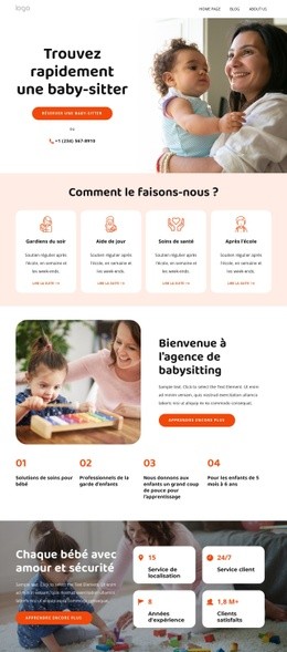 L'Entreprise De Baby-Sitting - Maquette De Site Web Personnalisée