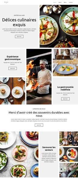 Conception HTML Pour Unforgettable Flavors