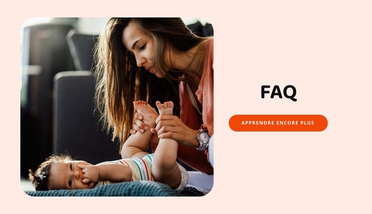 FAQ parents Modèle de site Web