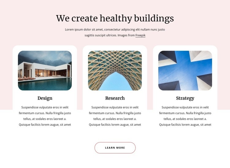 We create healthy buildings Html Code Example