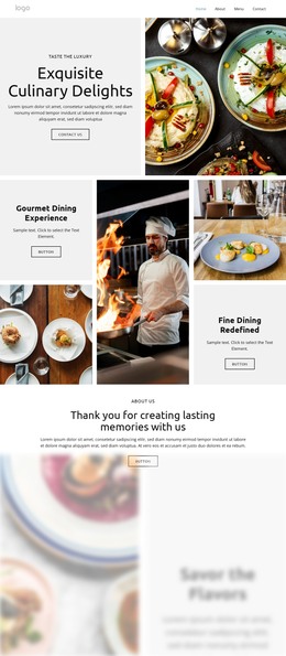 HTML Design For Unforgettable Flavors