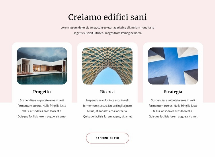 Creiamo edifici sani Costruttore di siti web HTML