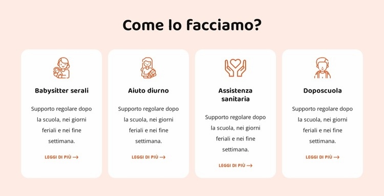 I nostri servizi di babysitting Progettazione di siti web