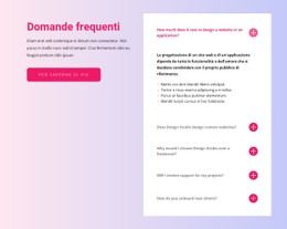 Blocco FAQ Modello HTML Di Base Con CSS
