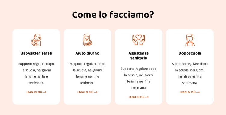 I nostri servizi di babysitting Modello CSS