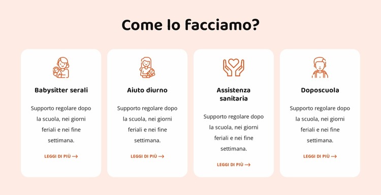 I nostri servizi di babysitting Modello Joomla