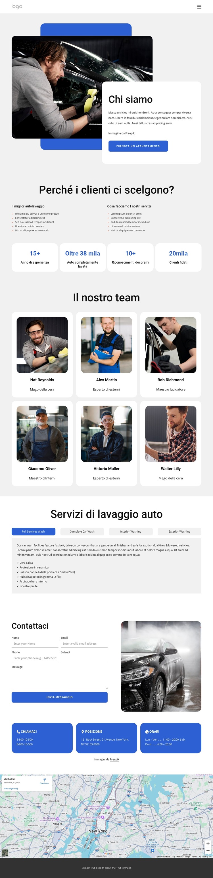 Autolavaggio mobile Polished Clean Modello di sito Web