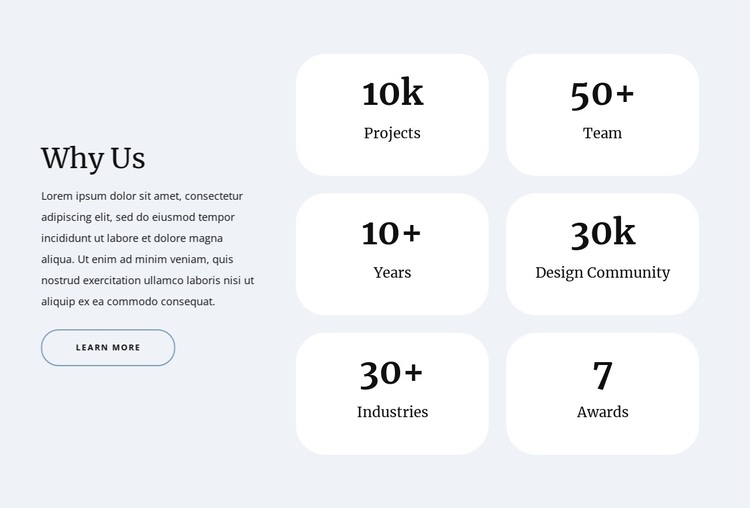 Counters in grid Joomla Page Builder