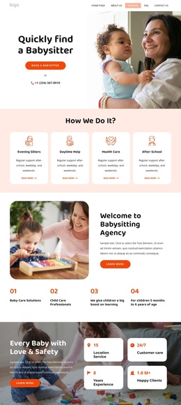 The Babysitting Company - Simple Joomla Template