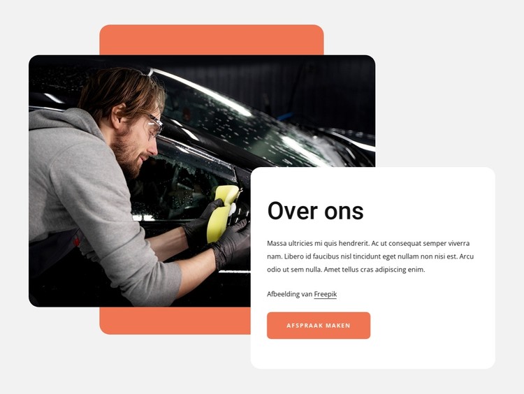 Over autowasservice CSS-sjabloon