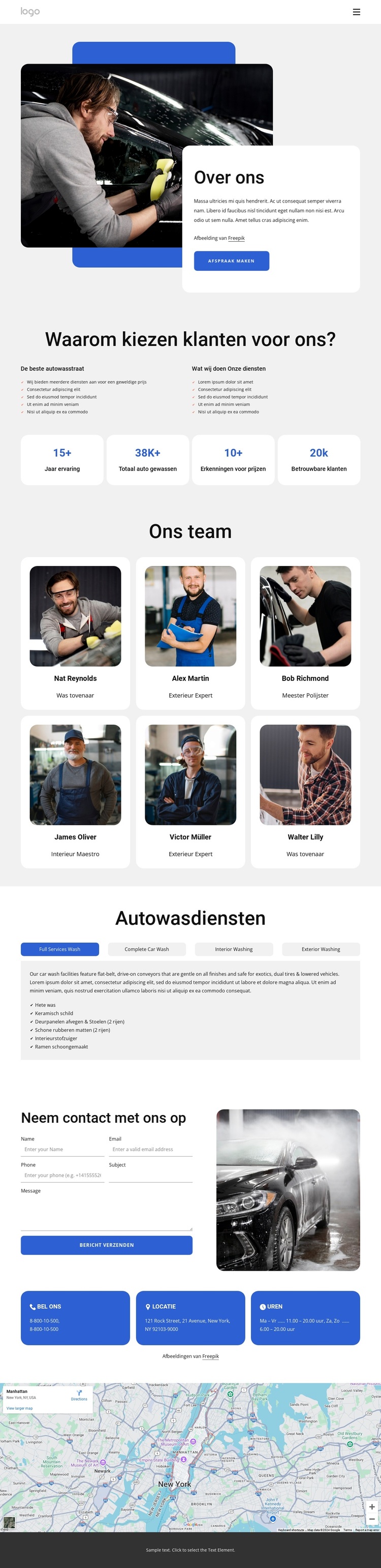 Gepolijste schone mobiele autowasstraat WordPress-thema