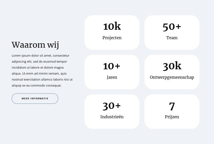 Tellers in raster Website Builder-sjablonen