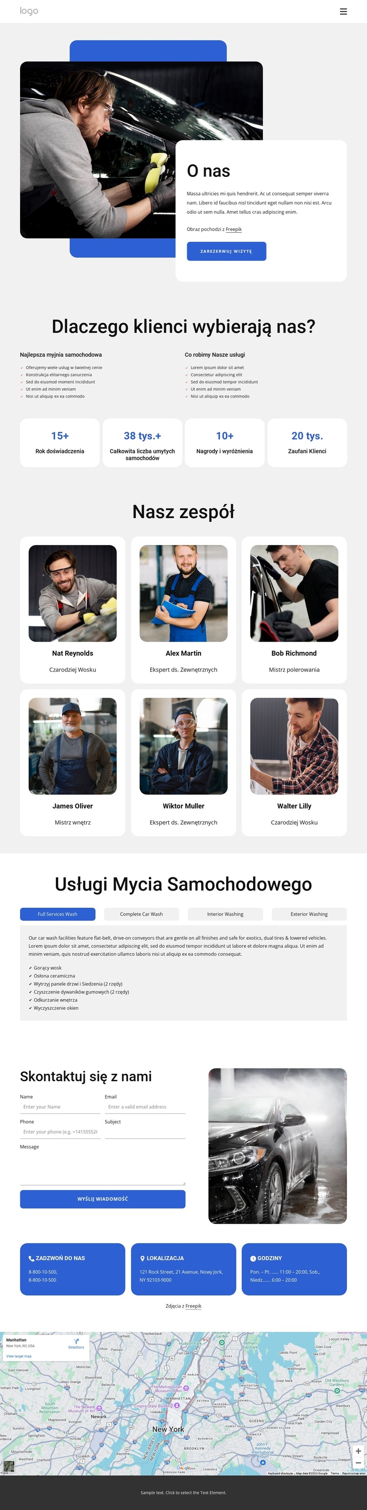 Myjnia samochodowa Polished Clean Motyw WordPress