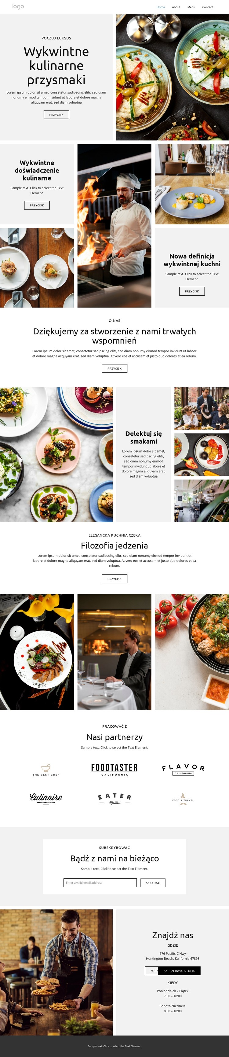 Unforgettable Flavors Szablon CSS