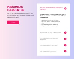 Bloco De Perguntas Frequentes Modelo Html Básico Com CSS