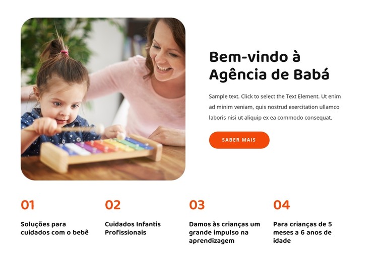 Bem-vindo à agência de babás Template CSS