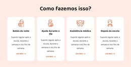 Nossos Serviços De Babá - Modelo De Página HTML