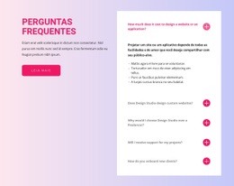 Modelo HTML5 Mais Criativo Para Bloco De Perguntas Frequentes