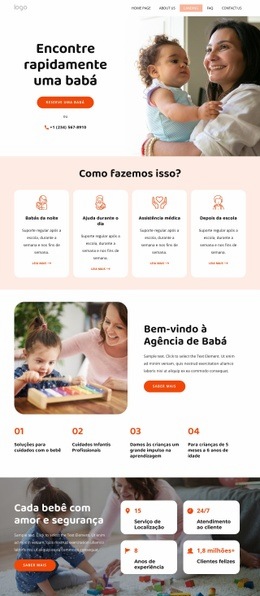 A Empresa De Babá - Modelo HTML5 Para Download Gratuito