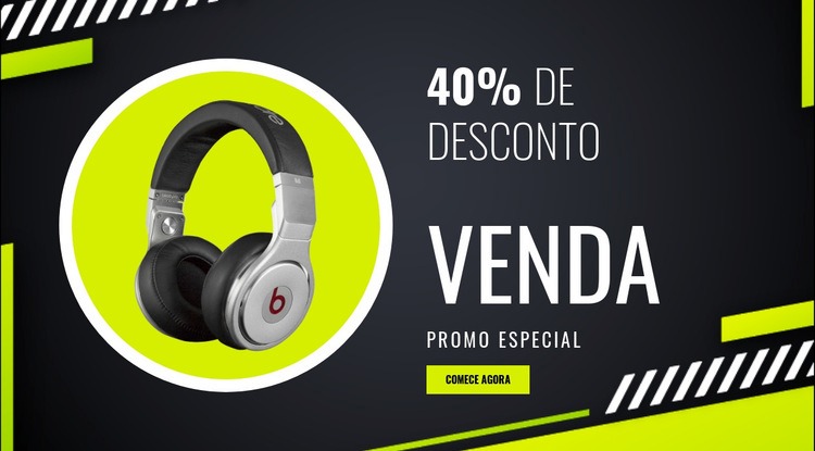 Equipamento especial de música Landing Page