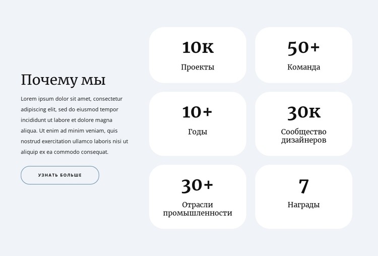 Счетчики в сетке CSS шаблон