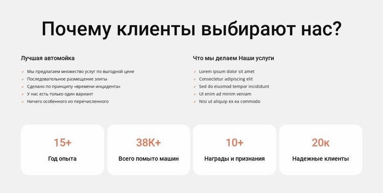 Мойка автомобиля и чистка салона Шаблон Joomla