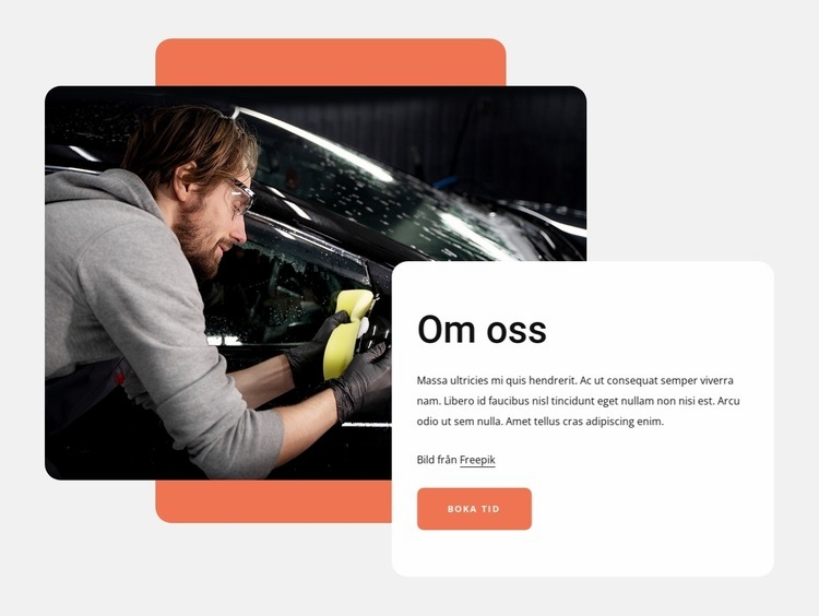 Om biltvättservice Webbplats mall