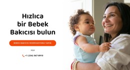 Basit Çocuk Bakımı HTML CSS Web Sitesi Şablonu