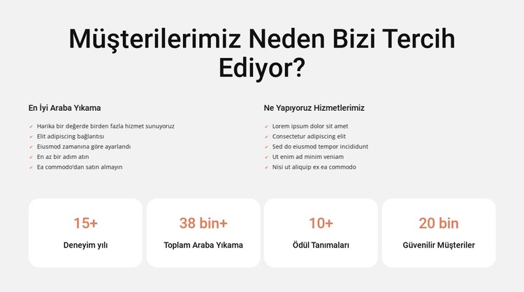 Araba yıkama ve iç temizlik CSS Şablonu