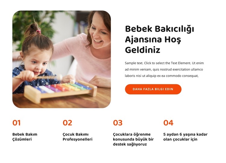 Bebek bakıcılığı ajansına hoş geldiniz CSS Şablonu