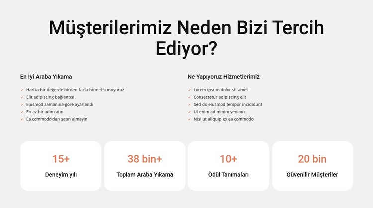 Araba yıkama ve iç temizlik HTML Şablonu