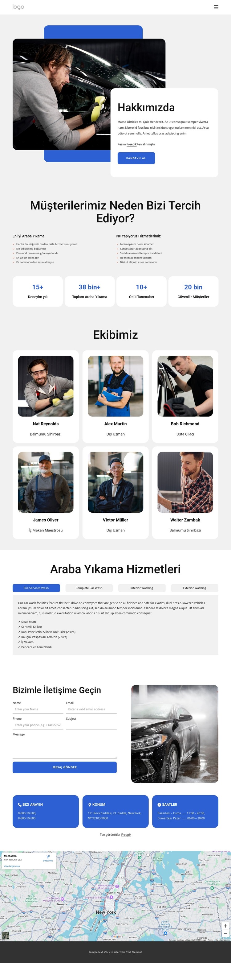 Cilalı Temiz mobil araç yıkama HTML Şablonu