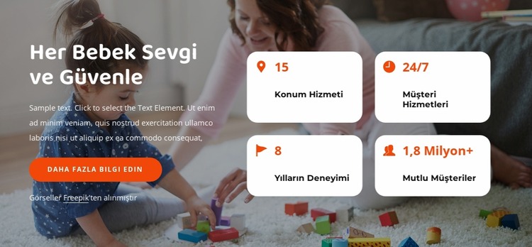 Yoğun hayatınızı bebek bakıcılığıyla kolaylaştırın Joomla Şablonu