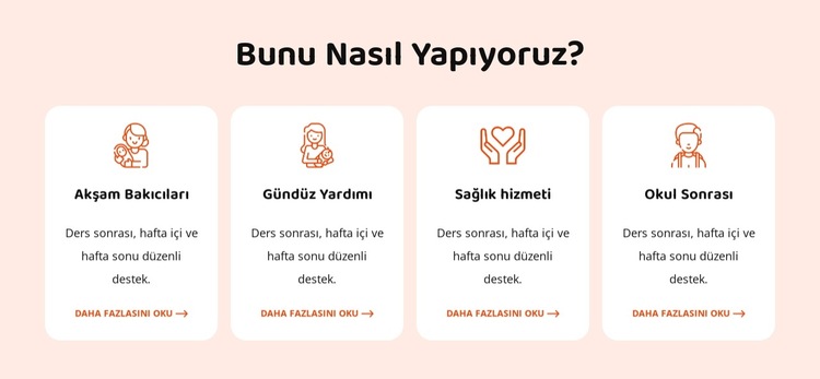 Bebek bakıcılığı hizmetlerimiz Web Sitesi Şablonu