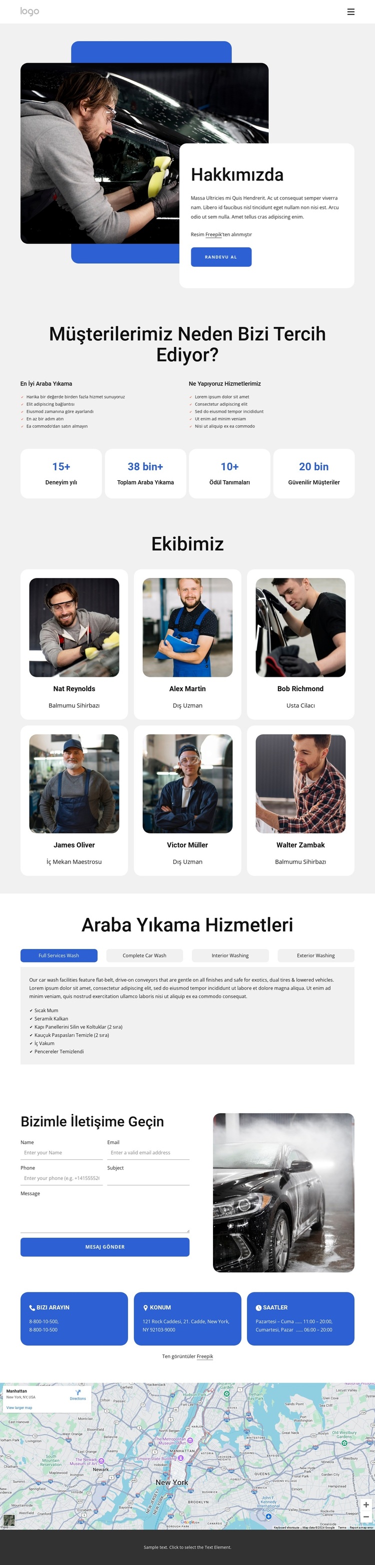 Cilalı Temiz mobil araç yıkama WordPress Teması