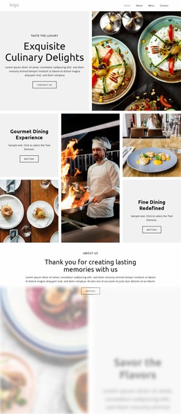 Unforgettable Flavors - Website Builder For Inspiration