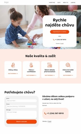 Flexibilní Péče O Děti Pro Rušný Život Šablona Css Ke Stažení Zdarma