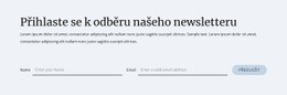 Formulář Pro Odběr Newsletteru – Šablona Webu