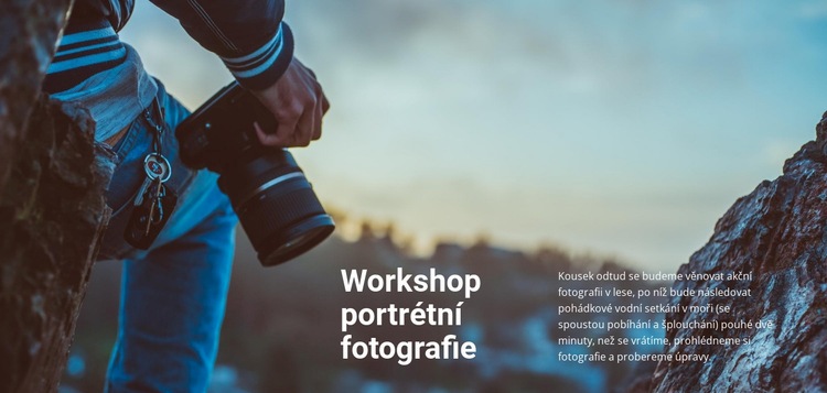Workshop portrétní fotografie Šablona webové stránky