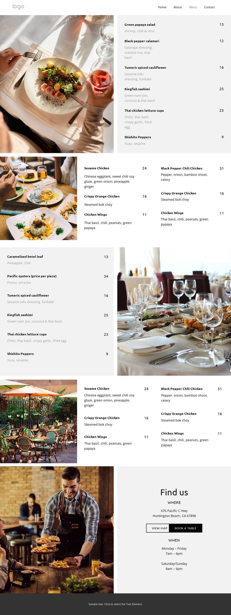 Gourmet Experience CSS Template