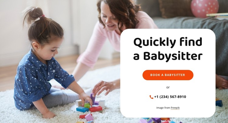 Find babysitters CSS Template