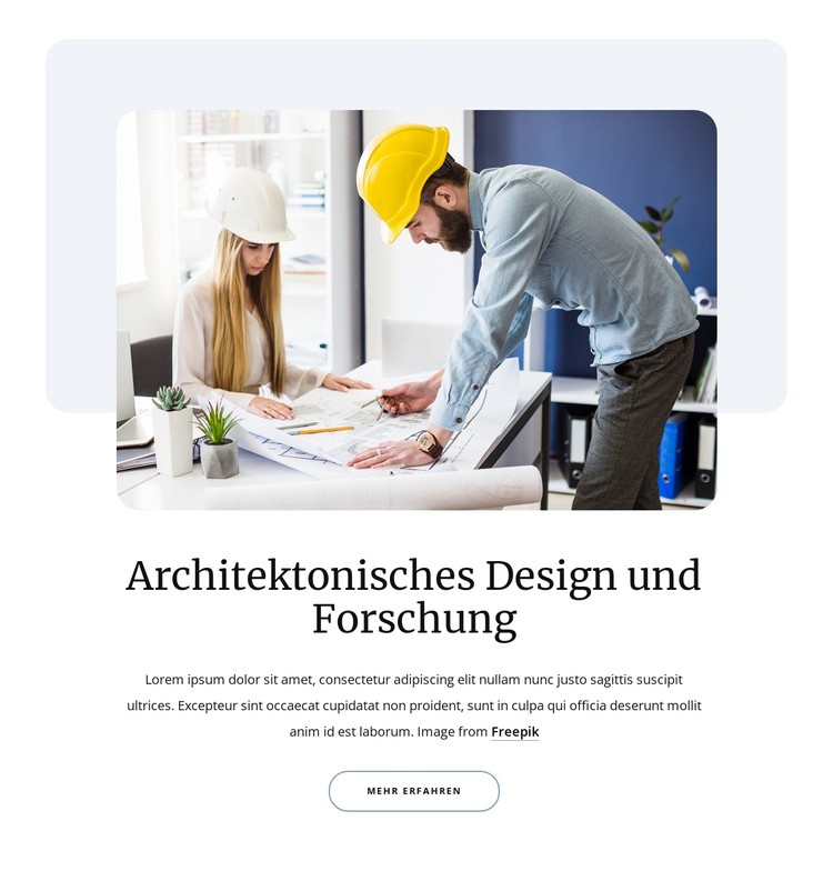 Architektonische Planungsleistungen CSS-Vorlage