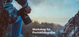 Workshop Für Porträtfotografie – Kostenloses Website-Mockup