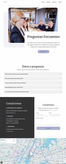 Preguntas Frecuentes Sobre Formación Corporativa - Plantillas De Sitios Web Adaptables