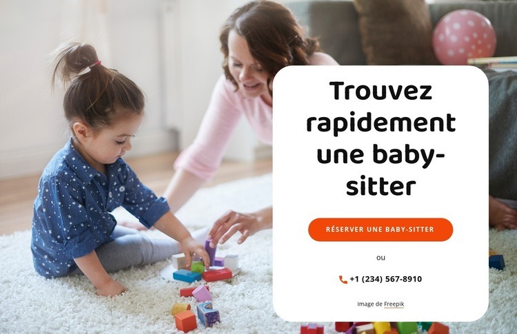 Trouver des baby-sitters Conception de site Web